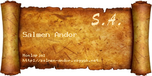 Salmen Andor névjegykártya